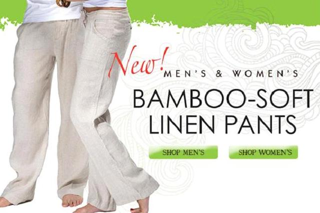 Men's & Women's Cariloha Bamboo Linen Pants